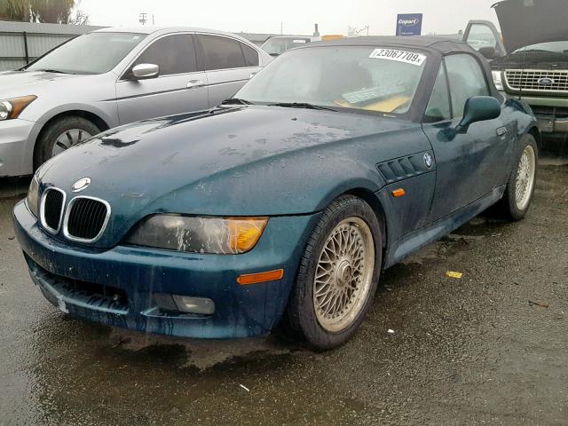 4USCH7325VLE02305 - 1997 BMW Z3 1.9 GREEN photo 2