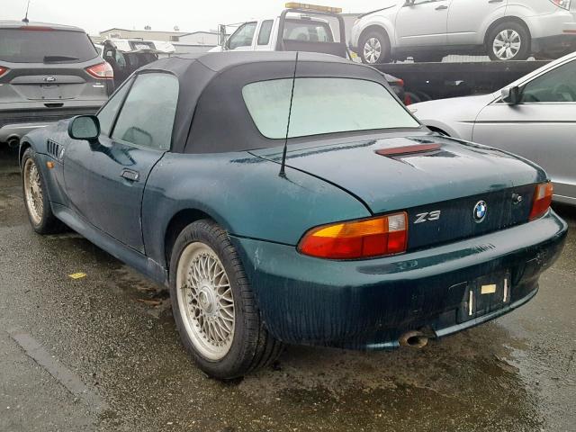 4USCH7325VLE02305 - 1997 BMW Z3 1.9 GREEN photo 3