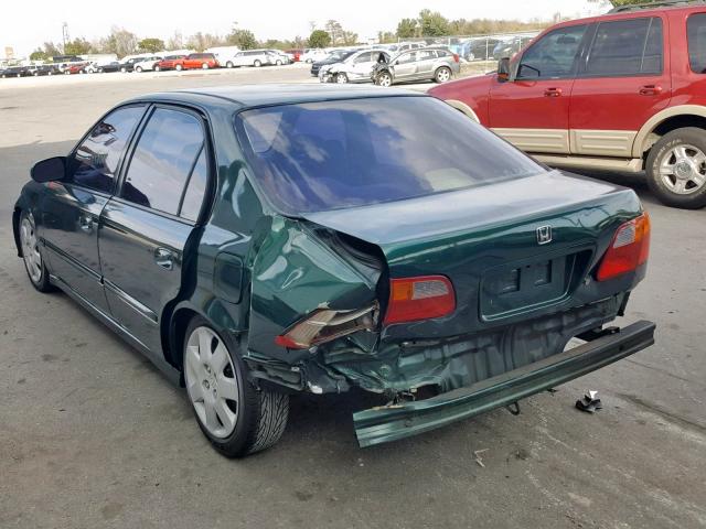 2HGEJ6616XH529076 - 1999 HONDA CIVIC BASE Yaşıl foto 3