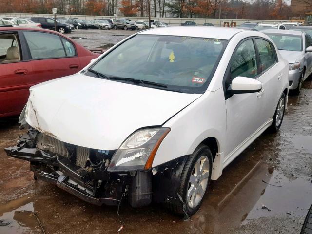 3N1AB6AP0BL621597 - 2011 NISSAN SENTRA 2.0 WHITE photo 2