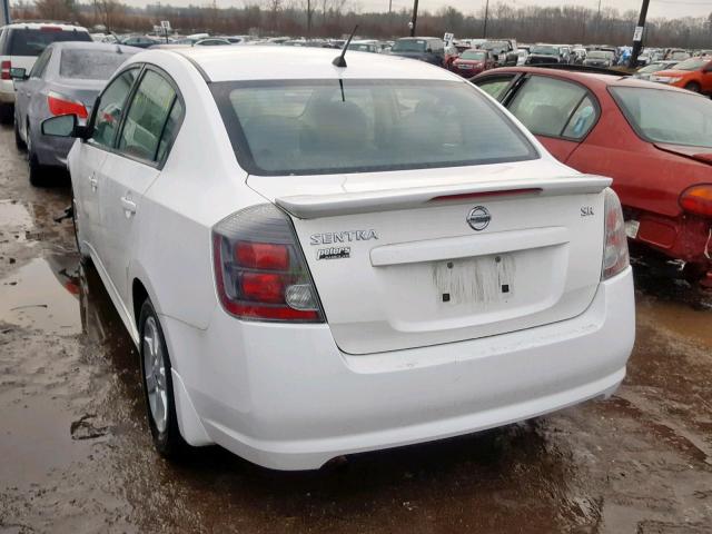 3N1AB6AP0BL621597 - 2011 NISSAN SENTRA 2.0 WHITE photo 3