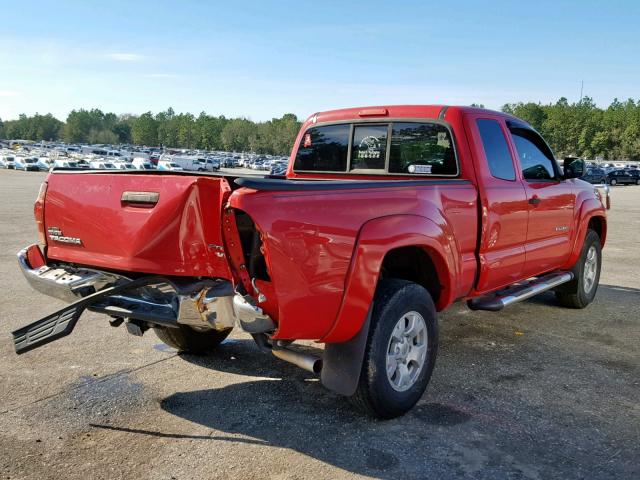 5TETU62N88Z590375 - 2008 TOYOTA TACOMA PRE RED photo 4