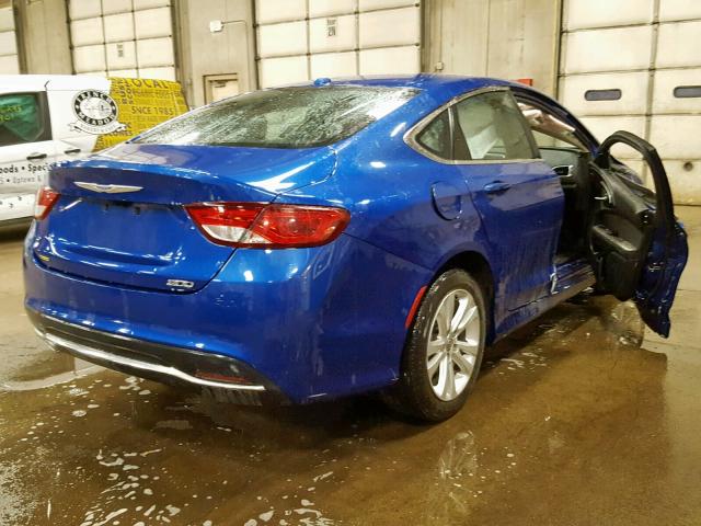 1C3CCCAB6FN688608 - 2015 CHRYSLER 200 LIMITE BLUE photo 4