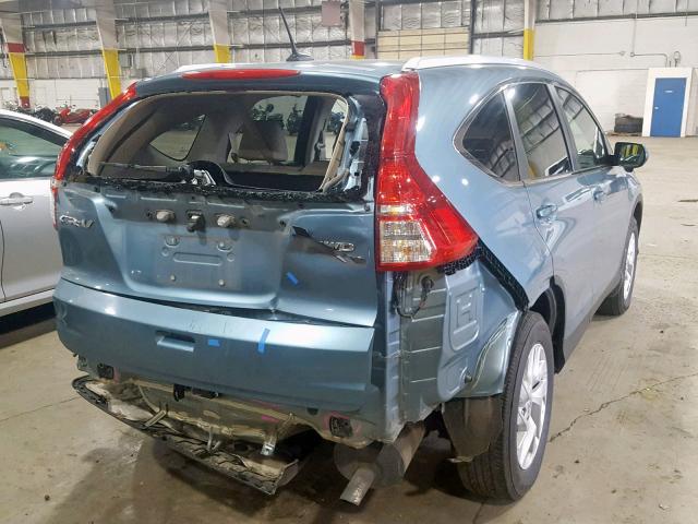 2HKRM4H73GH640138 - 2016 HONDA CR-V EXL BLUE photo 4