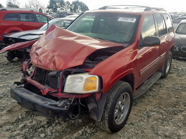 1GKDS13S222472176 - 2002 GMC ENVOY MAROON photo 2