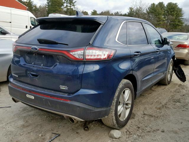 2FMPK4J95HBB77274 - 2017 FORD EDGE SEL BLUE photo 4