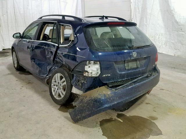 3VWML7AJ4BM667787 - 2011 VOLKSWAGEN JETTA TDI BLUE photo 3