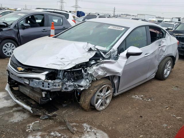 1G1BE5SM8G7284480 - 2016 CHEVROLET CRUZE LT SILVER photo 2