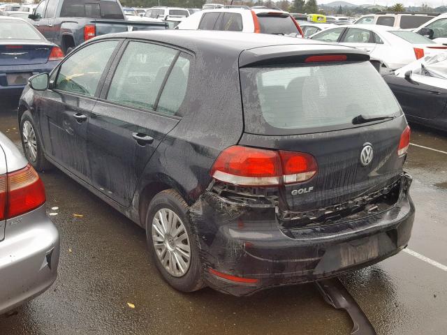 WVWDB7AJ0CW268057 - 2012 VOLKSWAGEN GOLF 黑色 照片 3