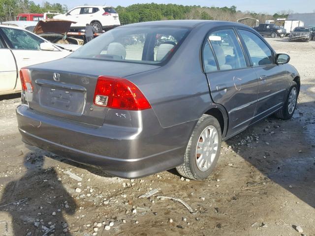 2HGES16574H565700 - 2004 HONDA CIVIC LX GRAY photo 4