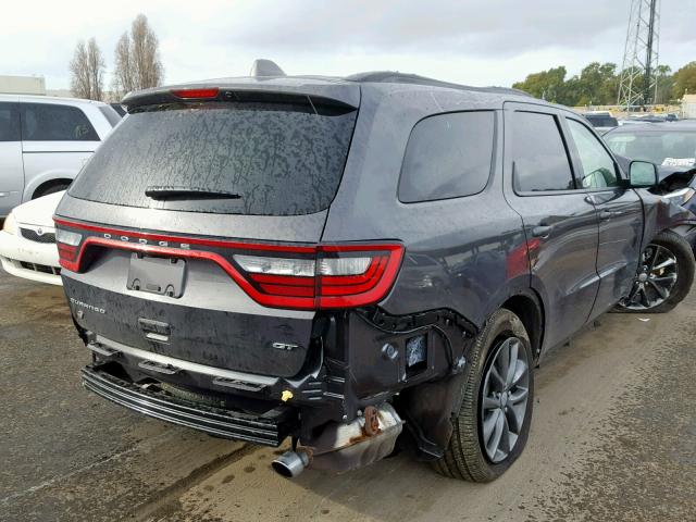 1C4RDJDGXJC414623 - 2018 DODGE DURANGO GT GRAY photo 4