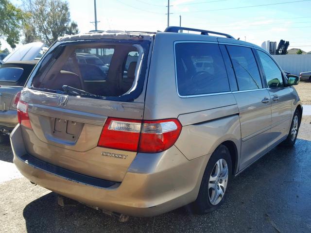 5FNRL38675B405015 - 2005 HONDA ODYSSEY EX GOLD photo 4