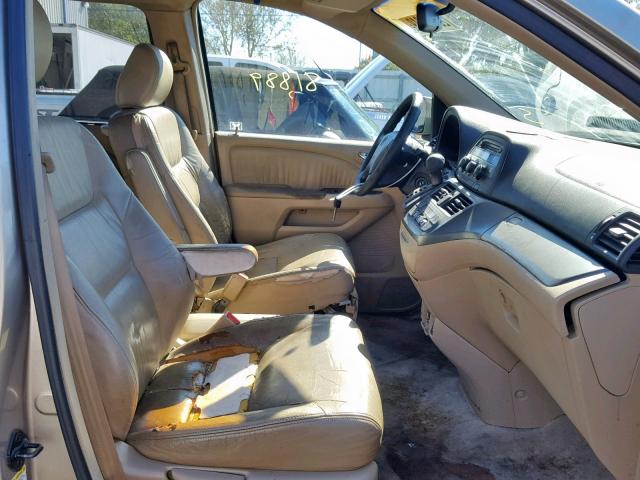 5FNRL38675B405015 - 2005 HONDA ODYSSEY EX GOLD photo 5