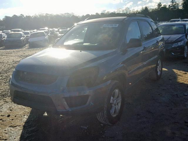 KNDJF724297582635 - 2009 KIA SPORTAGE L GREEN photo 2