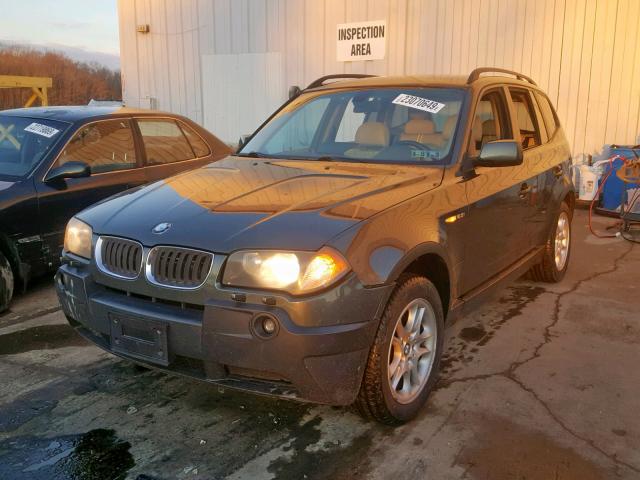 WBXPA734X4WB26099 - 2004 BMW X3 2.5I GREEN photo 2