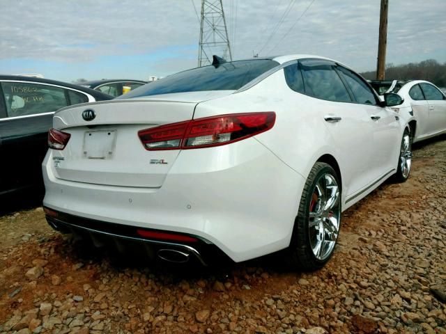 5XXGV4L2XGG108302 - 2016 KIA OPTIMA SXL WHITE photo 4