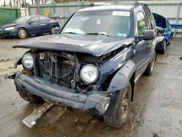 1J4GL38K75W723064 - 2005 JEEP LIBERTY RE BLUE photo 2