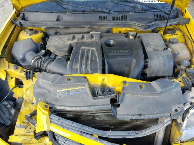 1G1AL15F277316055 - 2007 CHEVROLET COBALT LT YELLOW photo 7