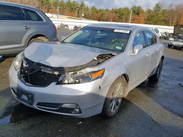 19UUA8F3XEA006342 - 2014 ACURA TL SE SILVER photo 2