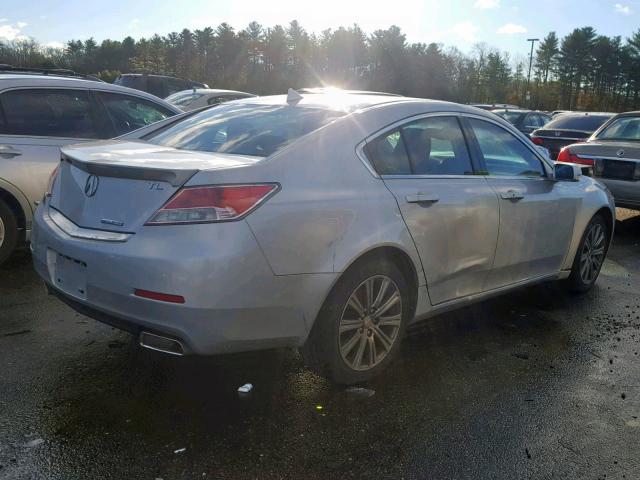 19UUA8F3XEA006342 - 2014 ACURA TL SE SILVER photo 4