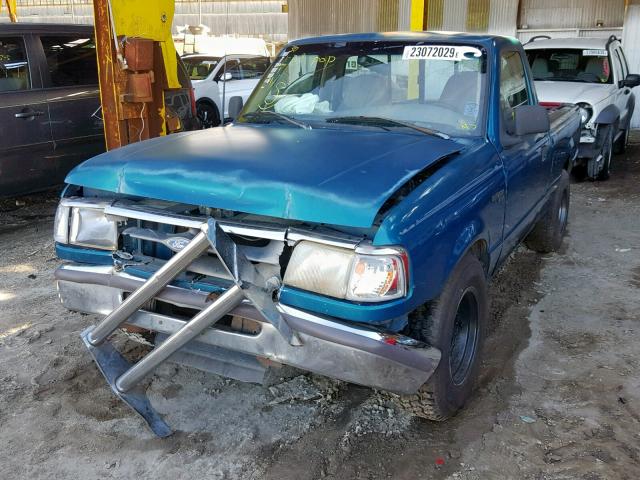 1FTCR10A6TPB23010 - 1996 FORD RANGER GREEN photo 2