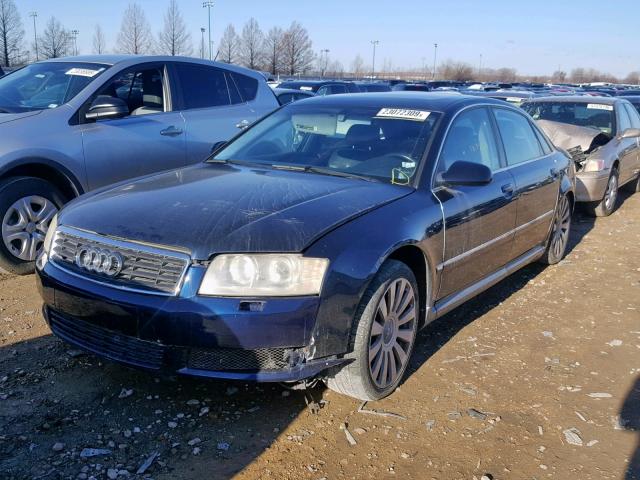 WAUML44E24N009018 - 2004 AUDI A8 L QUATT BLUE photo 2