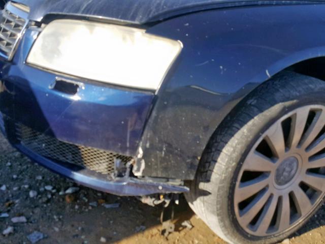 WAUML44E24N009018 - 2004 AUDI A8 L QUATT BLUE photo 9