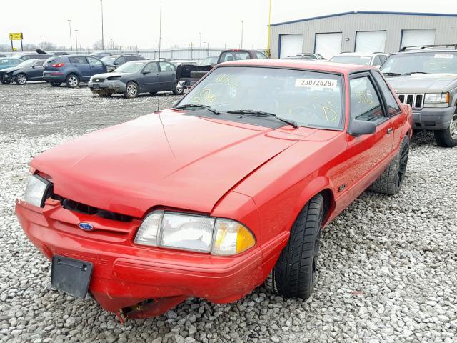 1FACP40E1PF186771 - 1993 FORD MUSTANG LX RED photo 2