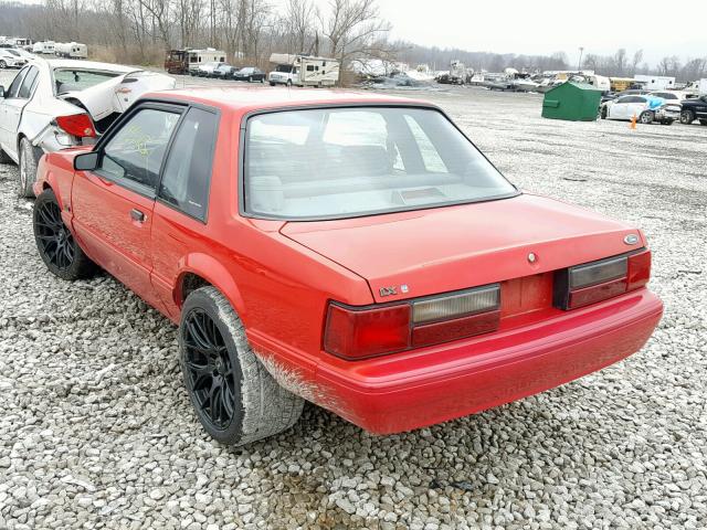 1FACP40E1PF186771 - 1993 FORD MUSTANG LX RED photo 3