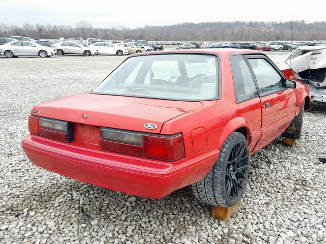 1FACP40E1PF186771 - 1993 FORD MUSTANG LX RED photo 4