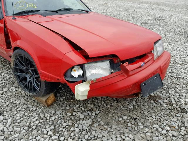 1FACP40E1PF186771 - 1993 FORD MUSTANG LX RED photo 9