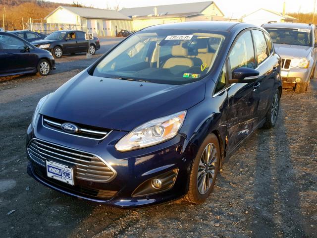 1FADP5DU1HL117142 - 2017 FORD C-MAX TITA BLUE photo 2