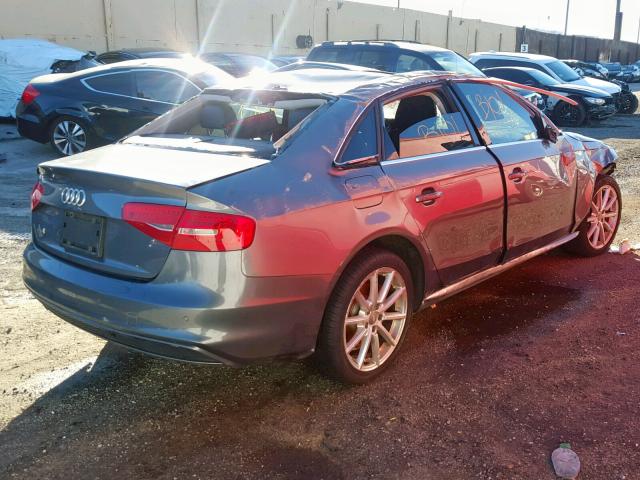 WAUEFAFL2EN034492 - 2014 AUDI A4 PREMIUM GRAY photo 4