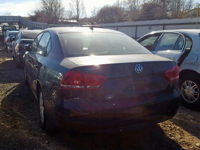 1VWAP7A33DC020939 - 2013 VOLKSWAGEN PASSAT S BLACK photo 3