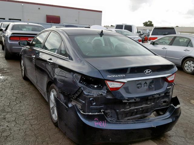 5NPEC4ACXBH010814 - 2011 HYUNDAI SONATA SE ლურჯი ფოტო 3