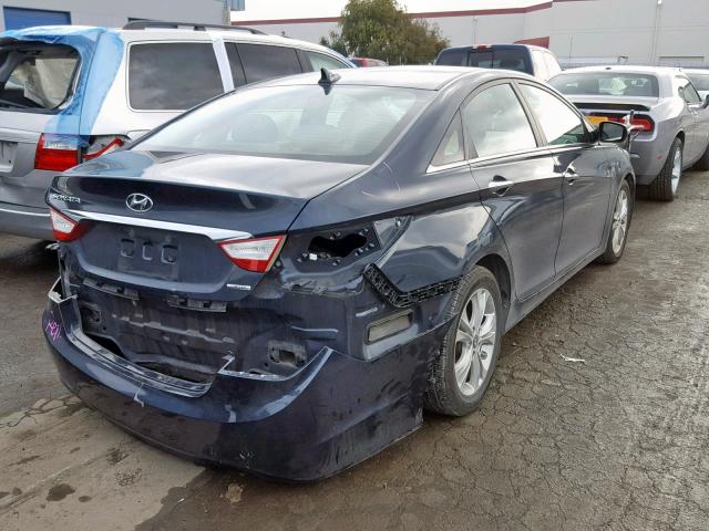 5NPEC4ACXBH010814 - 2011 HYUNDAI SONATA SE ლურჯი ფოტო 4
