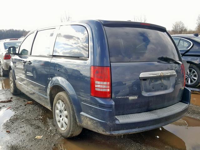 2A8HR44H18R105575 - 2008 CHRYSLER TOWN & COU BLUE photo 3