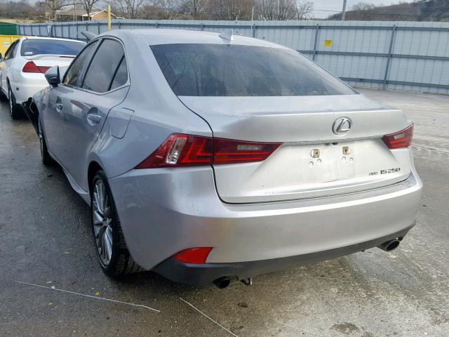 JTHCF1D28E5008921 - 2014 LEXUS IS 250 SILVER photo 3