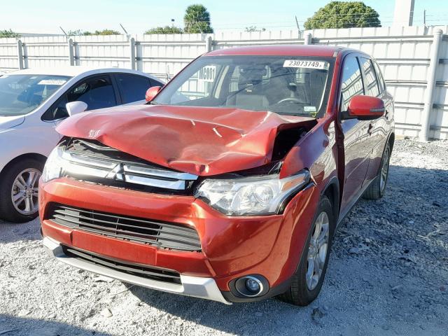 JA4AD3A31FZ011090 - 2015 MITSUBISHI OUTLANDER RED photo 2