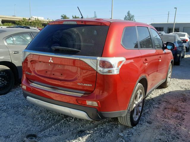 JA4AD3A31FZ011090 - 2015 MITSUBISHI OUTLANDER RED photo 4