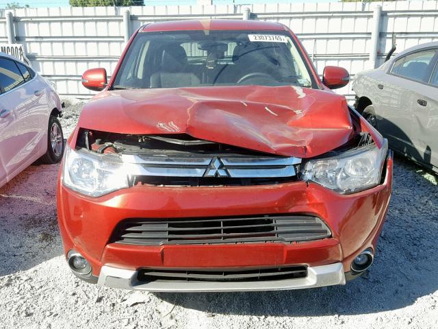 JA4AD3A31FZ011090 - 2015 MITSUBISHI OUTLANDER RED photo 9