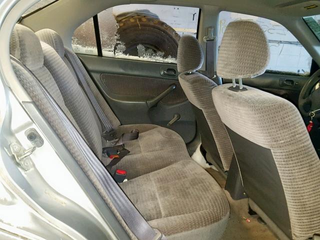 2HGEJ6613YH570458 - 2000 HONDA CIVIC BASE SILVER photo 6