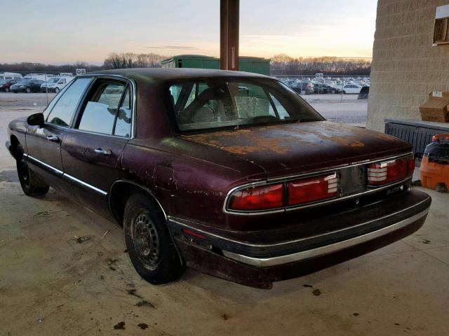 1G4HP53L1NH492723 - 1992 BUICK LESABRE CU MAROON photo 3