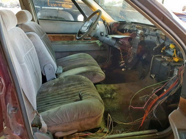 1G4HP53L1NH492723 - 1992 BUICK LESABRE CU MAROON photo 5