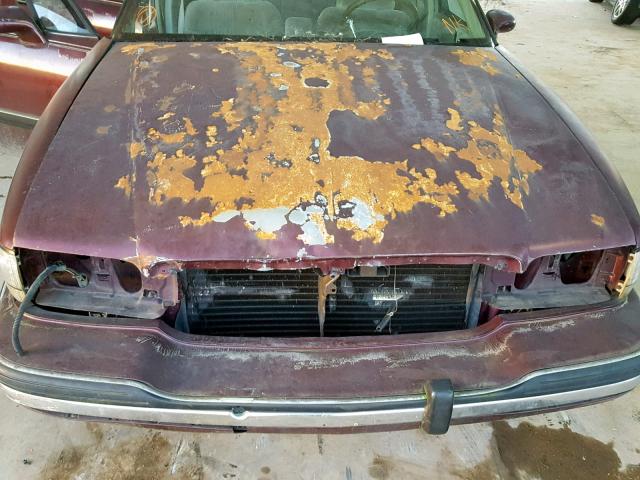 1G4HP53L1NH492723 - 1992 BUICK LESABRE CU MAROON photo 7