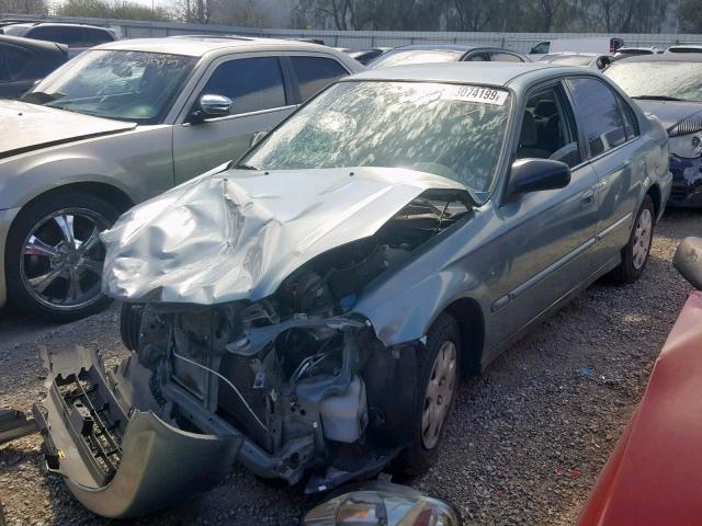 2HGEJ661XYH572854 - 2000 HONDA CIVIC BASE GREEN photo 2