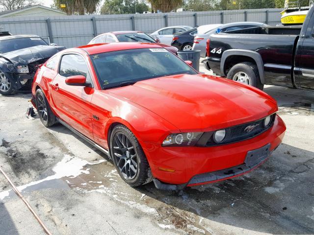1ZVBP8CF8B5109585 - 2011 FORD MUSTANG GT RED photo 1