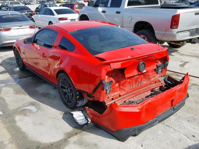 1ZVBP8CF8B5109585 - 2011 FORD MUSTANG GT RED photo 3