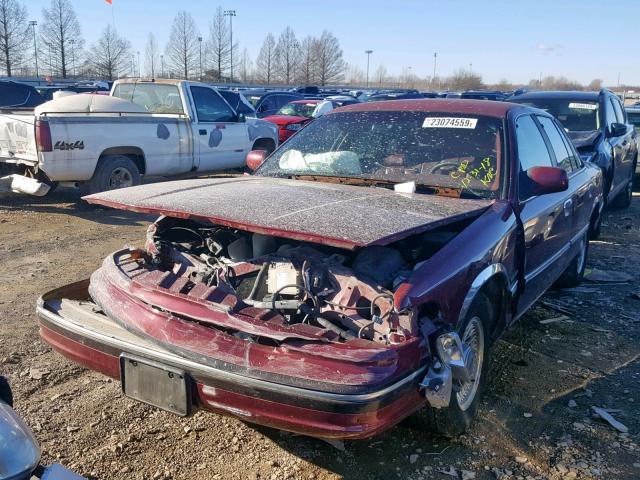 2FALP74W3PX121946 - 1993 FORD CROWN VICT MAROON photo 2