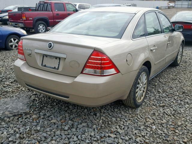 1MEFM42185G625500 - 2005 MERCURY MONTEGO PR 金色 照片 4